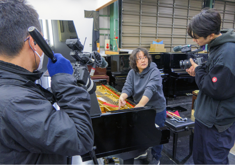 横浜センターでの取材・撮影の様子